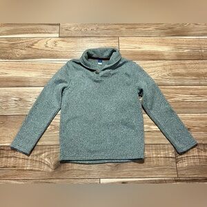 Old Navy Heather Gray Button-Collar Sweater